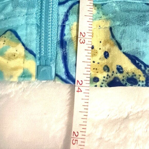 Kim Rogers Petite Floral Zip-Up Jacket Aqua Blue & Yellow PL - Picture 5 of 5